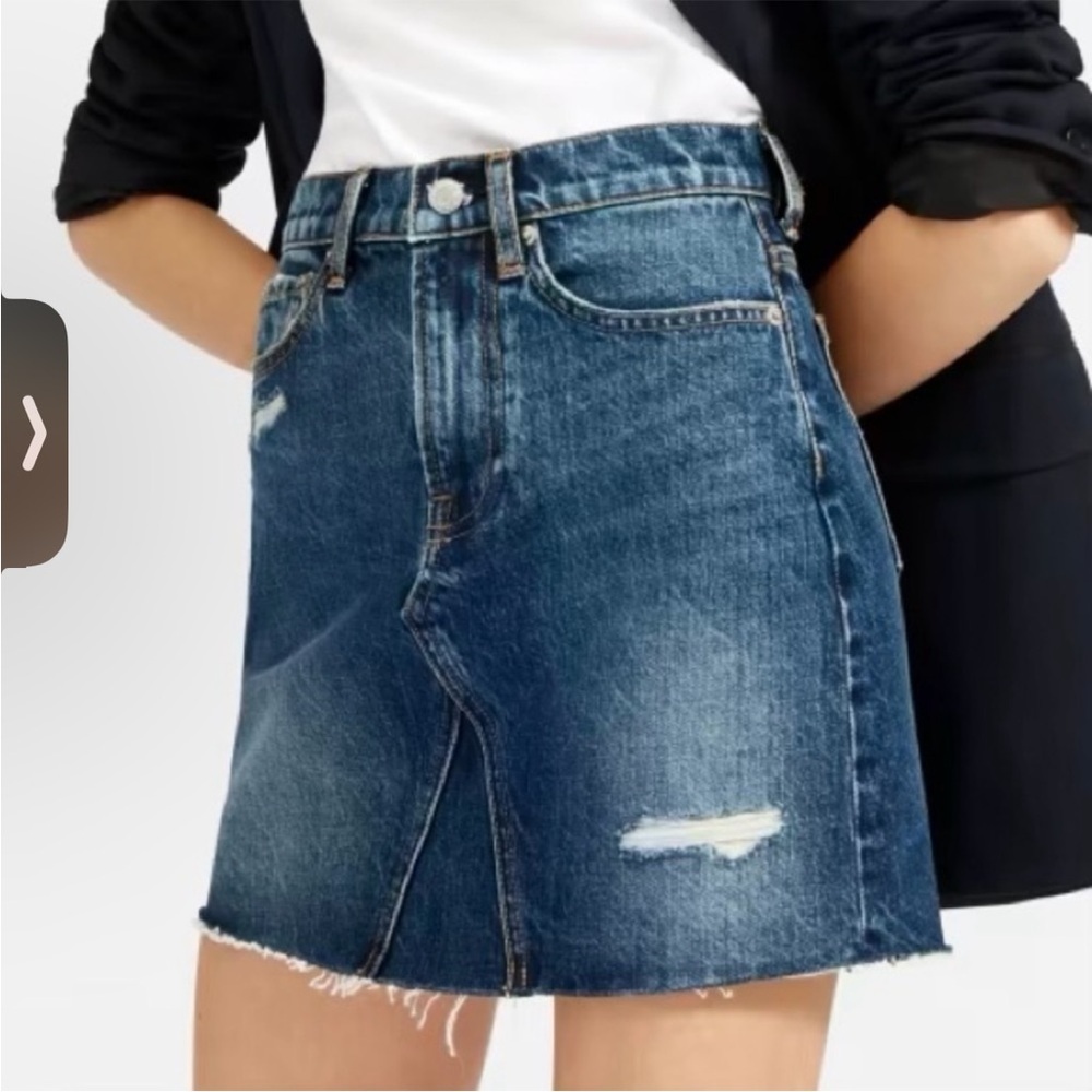 Everlane Deconstructed Denim Skirt size 33 NEW WITH tags